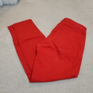 Ann Taylor Loft Curvy Skinny red jean